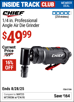 Harbor Freight Coupons, HF Coupons, 20% off - 1/4 in. Professional Composite Air Angle Die Grinder