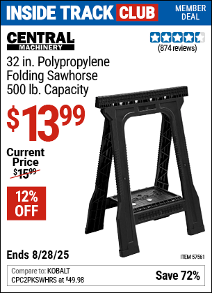 Harbor Freight Coupons, HF Coupons, 20% off - 500 lb. Sawhorse