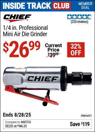 Harbor Freight Coupons, HF Coupons, 20% off - Air Die Grinder