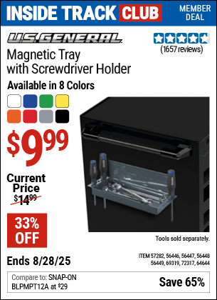 Harbor Freight Coupons, HF Coupons, 20% off - Magnetic Trays With Screwdriver Holder