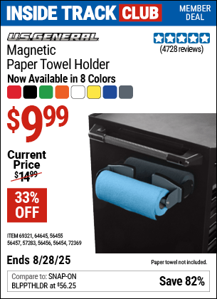 Harbor Freight Coupons, HF Coupons, 20% off - Magnetic Paper Towel Holders