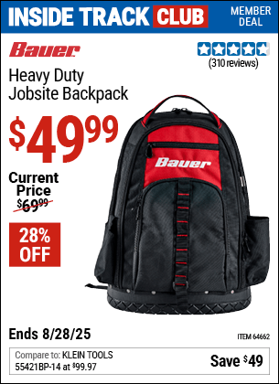 Harbor Freight Coupons, HF Coupons, 20% off - Heavy Duty Jobsite Backpack