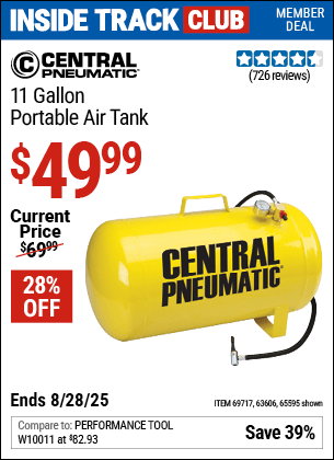 Harbor Freight Coupons, HF Coupons, 20% off - 11 Gallon Portable Air Tank