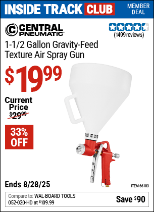 Harbor Freight Coupons, HF Coupons, 20% off - 1-1/2 Gallon Texture Spray Gun