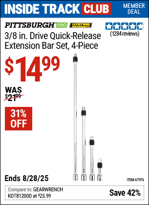 Harbor Freight Coupons, HF Coupons, 20% off - 4 Piece 3/8
