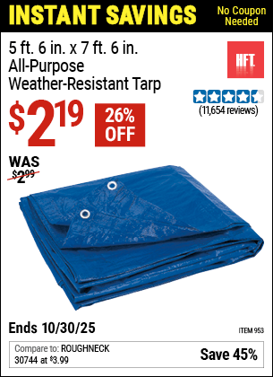 Harbor Freight Coupons, HF Coupons, 20% off - Free All Purpose Tarp with Purchase through 3/1/20