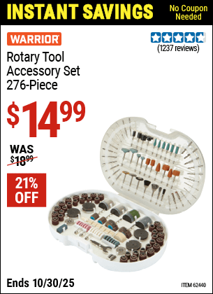 Harbor Freight Coupons, HF Coupons, 20% off - 276 Pc. Rotary Tool Accessory Set