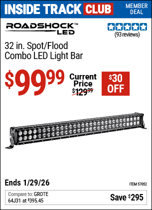 Harbor Freight Coupons, HF Coupons, 20% off - 32 in. Spot/Flood Combo LED Light Bar