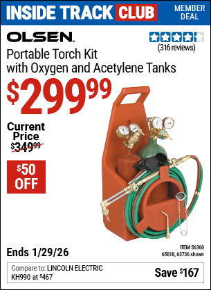 Harbor Freight Coupons, HF Coupons, 20% off - Portable Torch Kit With Oxygen And Acetylene Tanks