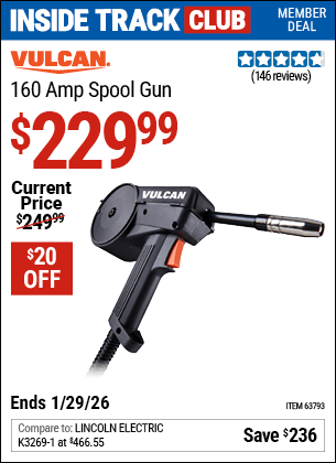 Harbor Freight Coupons, HF Coupons, 20% off - 160 Amp Spool Gun