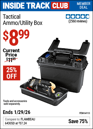 Harbor Freight Coupons, HF Coupons, 20% off - Tactical Ammo Box W/tray