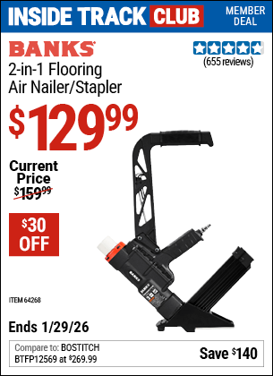 Harbor Freight Coupons, HF Coupons, 20% off - 2 In 1 Flooring Air Nailer/stapler