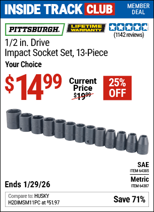 Harbor Freight Coupons, HF Coupons, 20% off - 13 Piece, 1/2