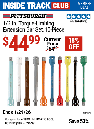 Harbor Freight Coupons, HF Coupons, 20% off - 10 Piece 1/2