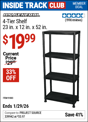 Harbor Freight Coupons, HF Coupons, 20% off - 4-tier Shelf Rack