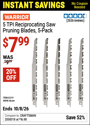 Harbor Freight Coupons, HF Coupons, 20% off - 5 Piece, 9