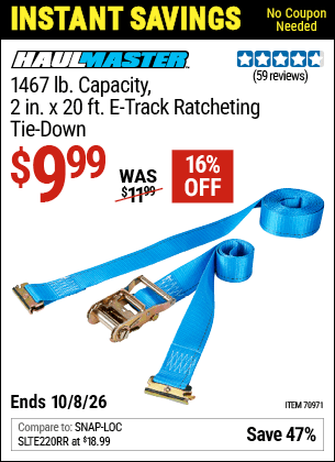 Harbor Freight Coupons, HF Coupons, 20% off - 70971