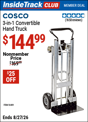 Harbor Freight Coupons, HF Coupons, 20% off - Franklin 3-in-1 Convertible Hand Truck