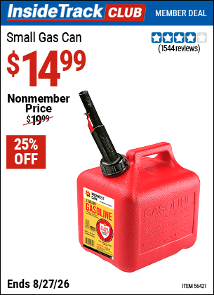 Harbor Freight Coupons, HF Coupons, 20% off - Small Gas Can