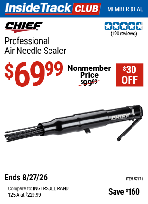Harbor Freight Coupons, HF Coupons, 20% off - Professional Air Needle Scaler