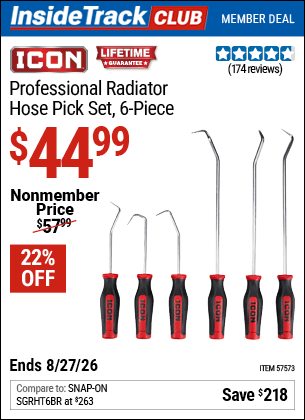 Harbor Freight Coupons, HF Coupons, 20% off - ICON Professional Radiator Hose Pick Set 