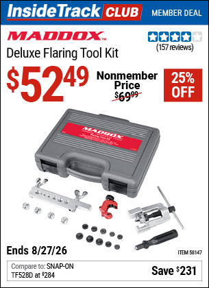 Harbor Freight Coupons, HF Coupons, 20% off - MADDOX Deluxe Brake Flaring Tool Kit for $54.99