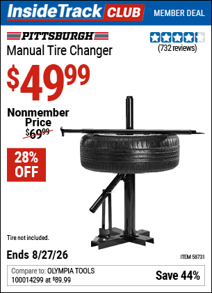 Harbor Freight Coupons, HF Coupons, 20% off - PITTSBURGH Manual Tire Changer 