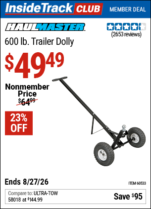 Harbor Freight Coupons, HF Coupons, 20% off - Heavy Duty Trailer Dolly