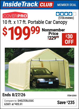 Harbor Freight Coupons, HF Coupons, 20% off - 10 Ft. X 17ft. Portable Garage