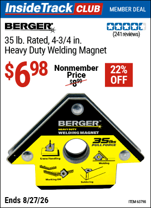 Harbor Freight Coupons, HF Coupons, 20% off - Heavy Duty Welding Magnet