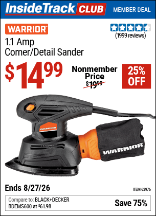 Harbor Freight Coupons, HF Coupons, 20% off - Warrior Palm Detail Sander