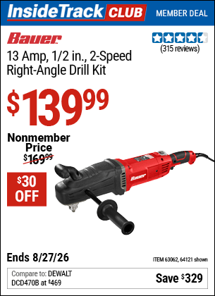Harbor Freight Coupons, HF Coupons, 20% off - 13 Amp, 2-speed 1/2