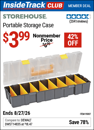 Harbor Freight Coupons, HF Coupons, 20% off - 9 Bin Portable Storage Case