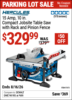 Harbor Freight Coupons, HF Coupons, 20% off - HERCULES 10 in. for $349.99