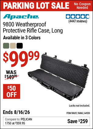 Harbor Freight Coupons, HF Coupons, 20% off - Apache 9800 Weatherproof 13-1/2