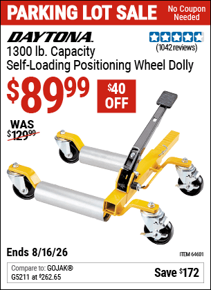 Harbor Freight Coupons, HF Coupons, 20% off - 5200 Lb. Ultra-mobile Self-loading Vehicle Dolly