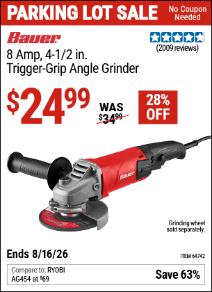 Harbor Freight Coupons, HF Coupons, 20% off - Bauer 4-1/2