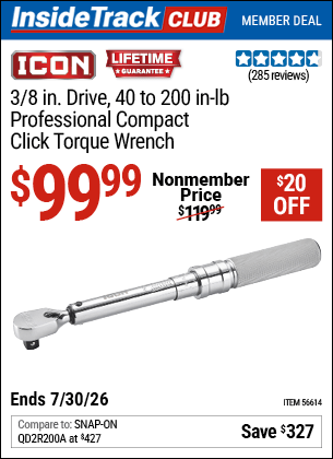 Harbor Freight Coupons, HF Coupons, 20% off - ICON 3/8 in. 40 