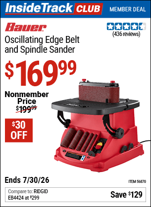 Harbor Freight Coupons, HF Coupons, 20% off - Oscillating Edge Belt and Spindle Sander