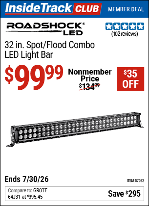Harbor Freight Coupons, HF Coupons, 20% off - 32 in. Spot/Flood Combo LED Light Bar