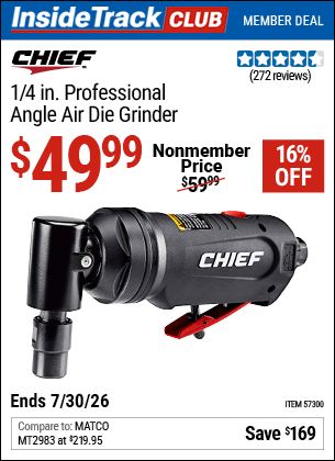 Harbor Freight Coupons, HF Coupons, 20% off - 1/4 in. Professional Composite Air Angle Die Grinder