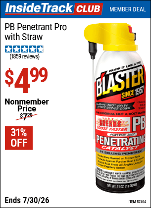 Harbor Freight Coupons, HF Coupons, 20% off - PB Penetrant 11 oz.