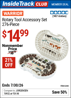 Harbor Freight Coupons, HF Coupons, 20% off - 276 Pc. Rotary Tool Accessory Set