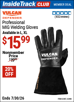 Harbor Freight Coupons, HF Coupons, 20% off - Professional Mig Welding Gloves