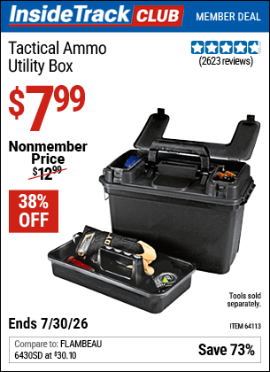 Harbor Freight Coupons, HF Coupons, 20% off - Tactical Ammo Box W/tray