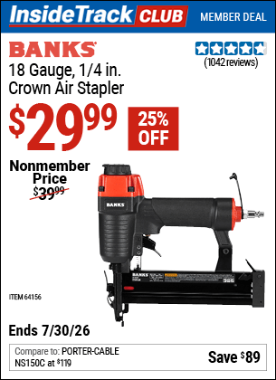 Harbor Freight Coupons, HF Coupons, 20% off - 18 Gauge, 1/4