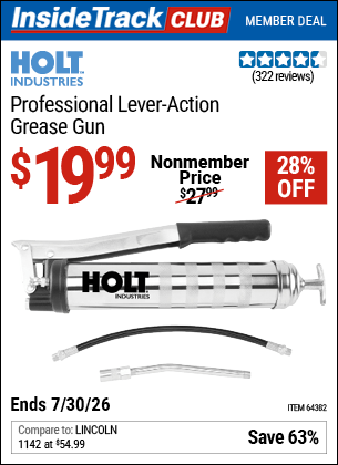 Harbor Freight Coupons, HF Coupons, 20% off - Professional Lever Action Grease Gun