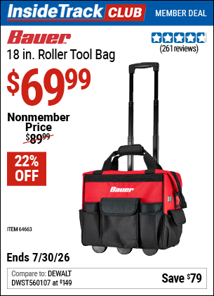 Harbor Freight Coupons, HF Coupons, 20% off - 18 in. Roller Tool Bag