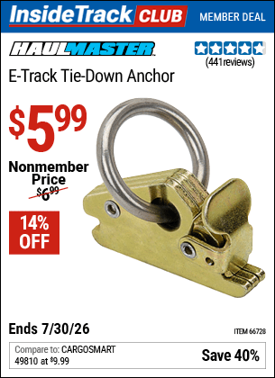 Harbor Freight Coupons, HF Coupons, 20% off - E-track Ring