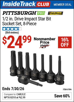 Harbor Freight Coupons, HF Coupons, 20% off - 8 Piece, 1/2